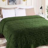 Arctic Boho Knit Jacquard Fleece Plush Medium Weight Fluffy Blanket