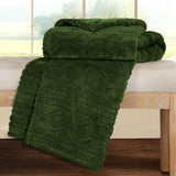 Fleece Blanket – Arctic Boho Knit Jacquard - Plush, Cozy Warmth