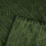 Arctic Boho Knit Jacquard Fleece Plush Medium Weight Fluffy Blanket