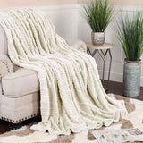 Fleece Blanket – Arctic Boho Knit Jacquard - Plush, Cozy Warmth