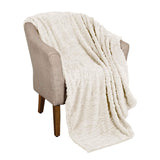 Fleece Blanket – Arctic Boho Knit Jacquard - Plush, Cozy Warmth