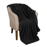 Fleece Blanket – Arctic Boho Knit Jacquard - Plush, Cozy Warmth