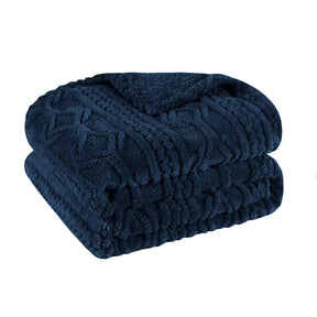 Arctic Boho Knit Jacquard Fleece Plush Medium Weight Fluffy Blanket