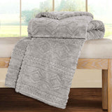 Fleece Blanket – Arctic Boho Knit Jacquard - Plush, Cozy Warmth