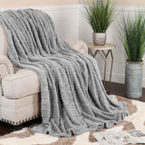 Fleece Blanket – Arctic Boho Knit Jacquard - Plush, Cozy Warmth