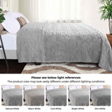 Fleece Blanket – Arctic Boho Knit Jacquard - Plush, Cozy Warmth