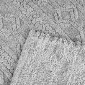 Arctic Boho Knit Jacquard Fleece Plush Medium Weight Fluffy Blanket