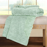Fleece Blanket – Arctic Boho Knit Jacquard - Plush, Cozy Warmth