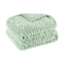 Arctic Boho Knit Jacquard Fleece Plush Medium Weight Fluffy Blanket