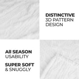 Fleece Blanket – Arctic Boho Knit Jacquard - Plush, Cozy Warmth