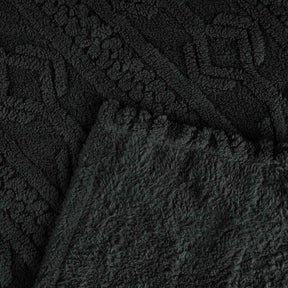 Arctic Boho Knit Jacquard Fleece Plush Medium Weight Fluffy Blanket