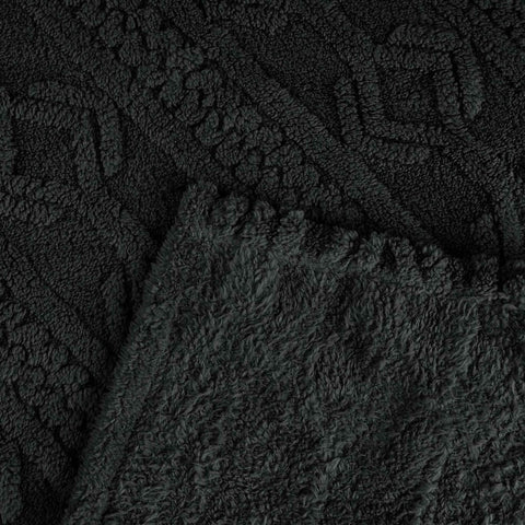 Fleece Blanket – Arctic Boho Knit Jacquard - Plush, Cozy Warmth