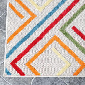 Ares Geometric Contemporary Area Rug Indoor Outdoor Rugs