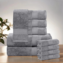 Aria Turkish Cotton Heavyweight Absorbent Solid 10 Piece Plush Towel Set