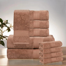 Aria Turkish Cotton Heavyweight Absorbent Solid 10 Piece Plush Towel Set