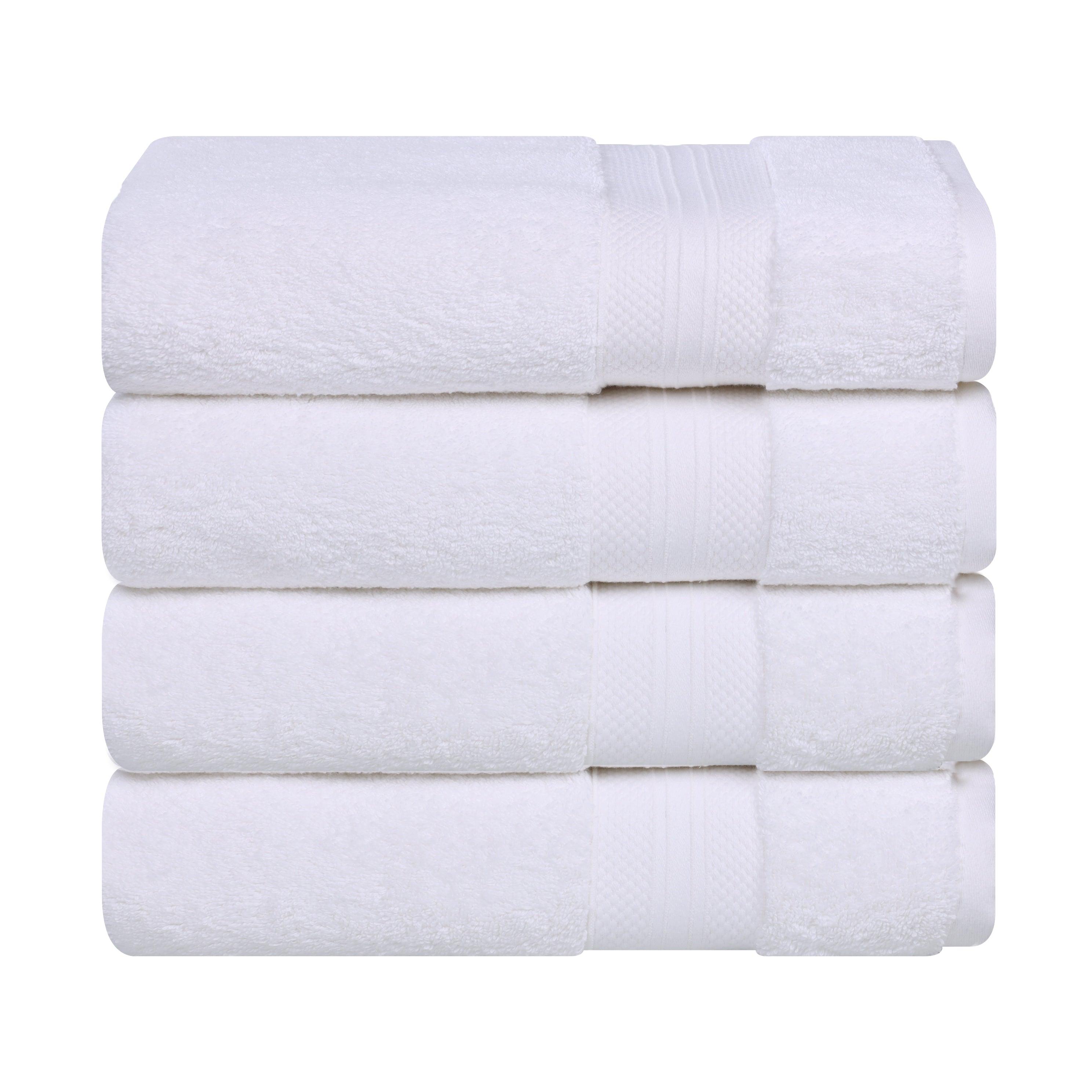 Aria Turkish Cotton Solid Heavyweight Plush Bath Towel Set of 4