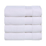 Aria Turkish Cotton Solid Heavyweight Plush Bath Towel Set of 4