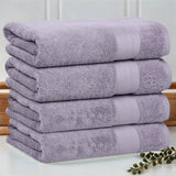Aria Turkish Cotton Solid Heavyweight Plush Bath Towel Set of 4