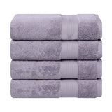 Aria Turkish Cotton Solid Heavyweight Plush Bath Towel Set of 4