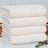 Aria Turkish Cotton Solid Heavyweight Plush Bath Towel Set of 4