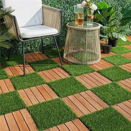 Artificial Grass Area Rug Lawn Turf Indoor Outdoor Rugs, Set of 6