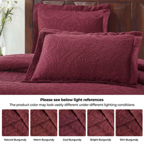 Aspen Cotton Blend Jacquard Floral Scalloped Edge Bedspread Set