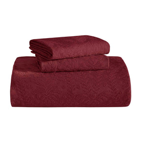 Aspen Cotton Blend Jacquard Floral Scalloped Edge Bedspread Set