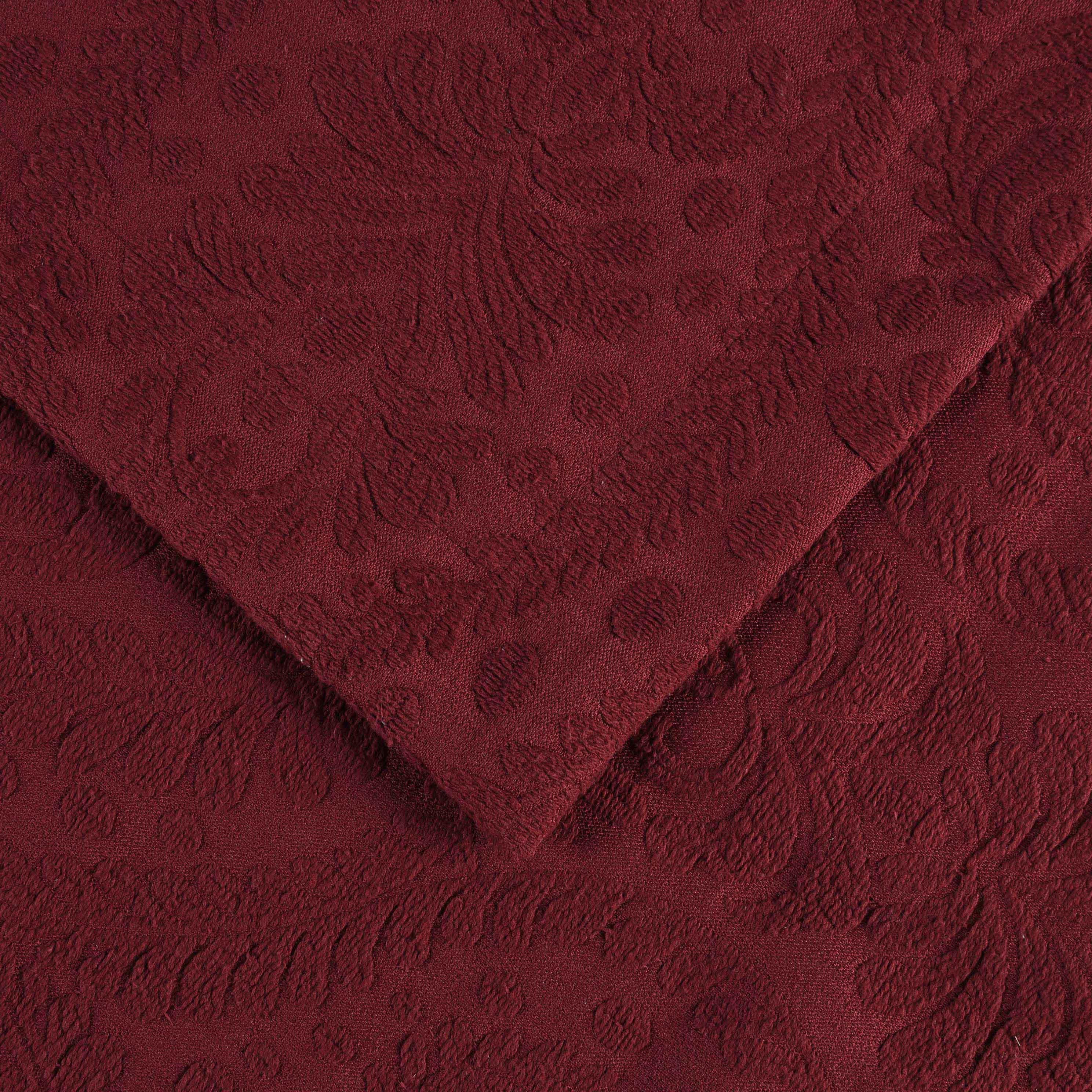 Aspen Cotton Blend Jacquard Floral Scalloped Edge Bedspread Set