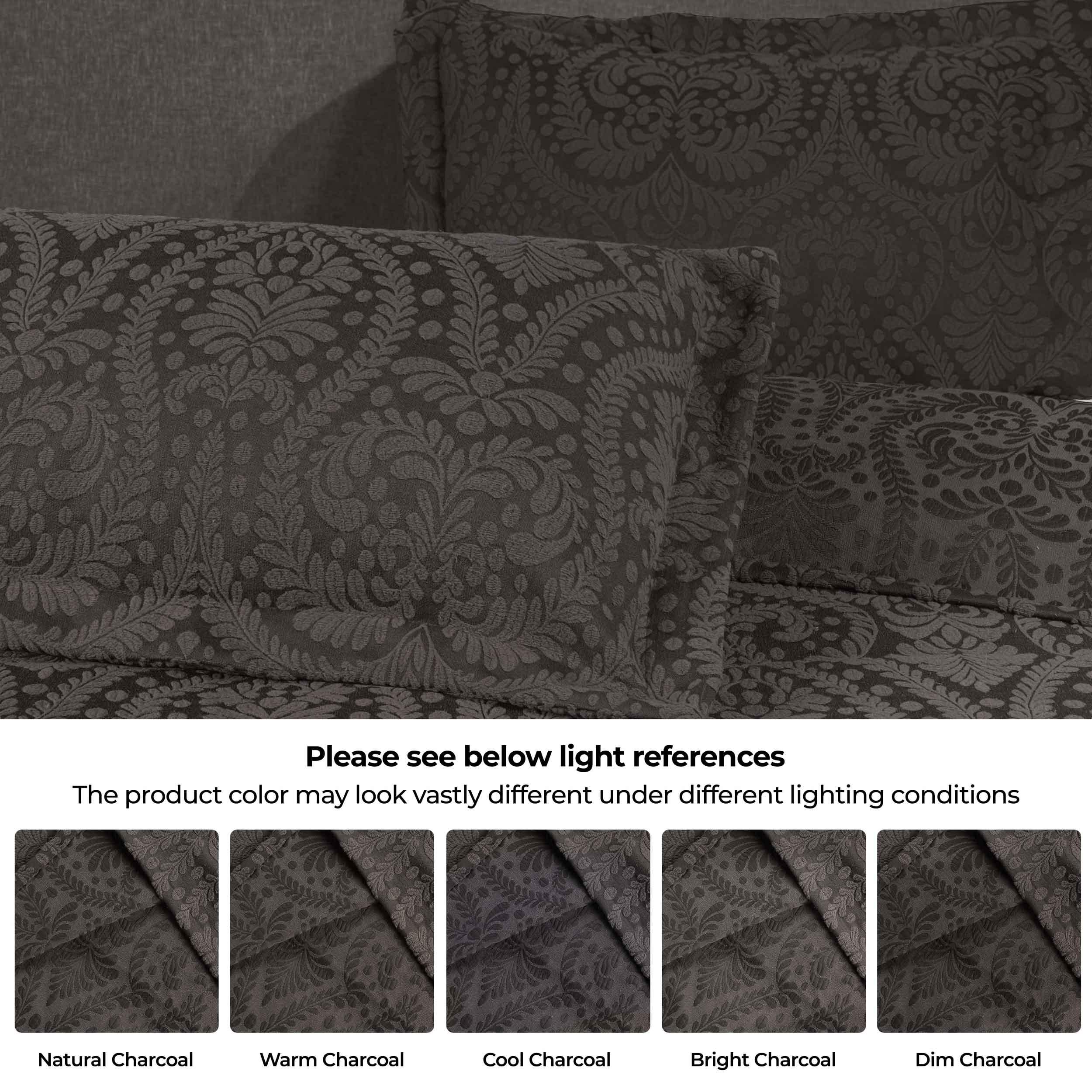 Aspen Cotton Blend Jacquard Floral Scalloped Edge Bedspread Set