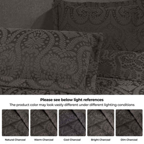 Aspen Cotton Blend Jacquard Floral Scalloped Edge Bedspread Set