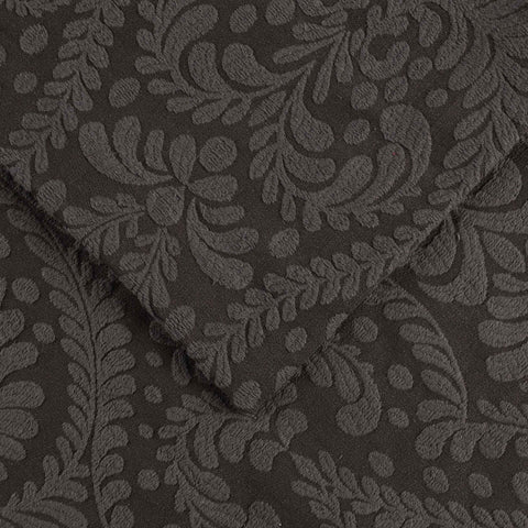 Lightweight Cotton Blend Bedspread Set 3-Piece Aspen Jacquard Floral Scalloped Edge