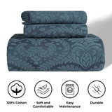 Aspen Cotton Blend Jacquard Floral Scalloped Edge Bedspread Set