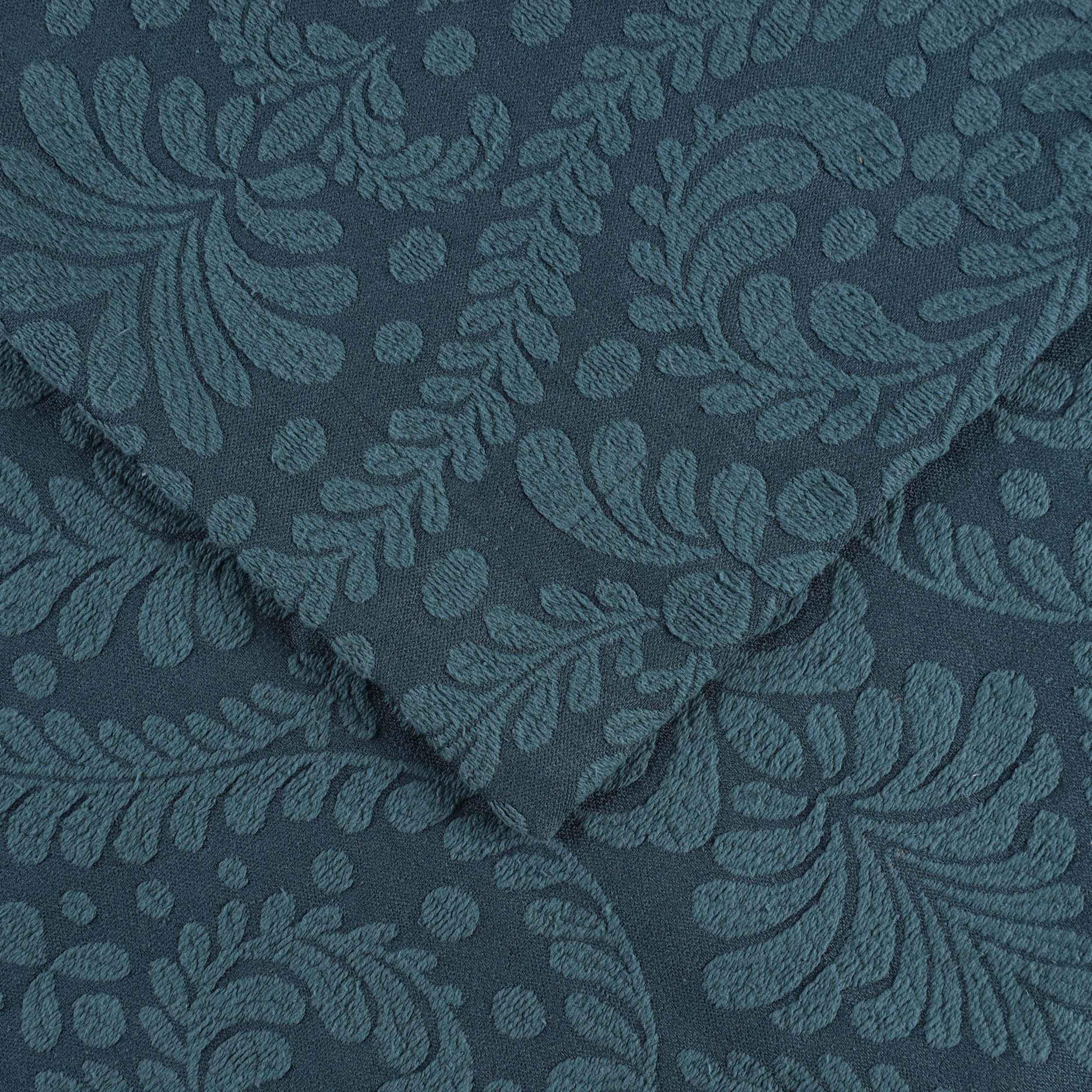 Aspen Cotton Blend Jacquard Floral Scalloped Edge Bedspread Set