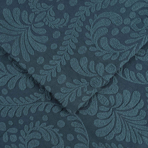 Lightweight Cotton Blend Bedspread Set 3-Piece Aspen Jacquard Floral Scalloped Edge