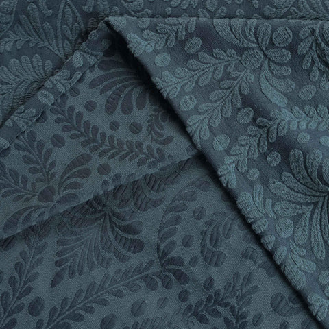 Lightweight Cotton Blend Bedspread Set 3-Piece Aspen Jacquard Floral Scalloped Edge