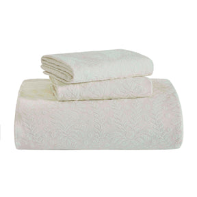 Aspen Cotton Blend Jacquard Floral Scalloped Edge Bedspread Set