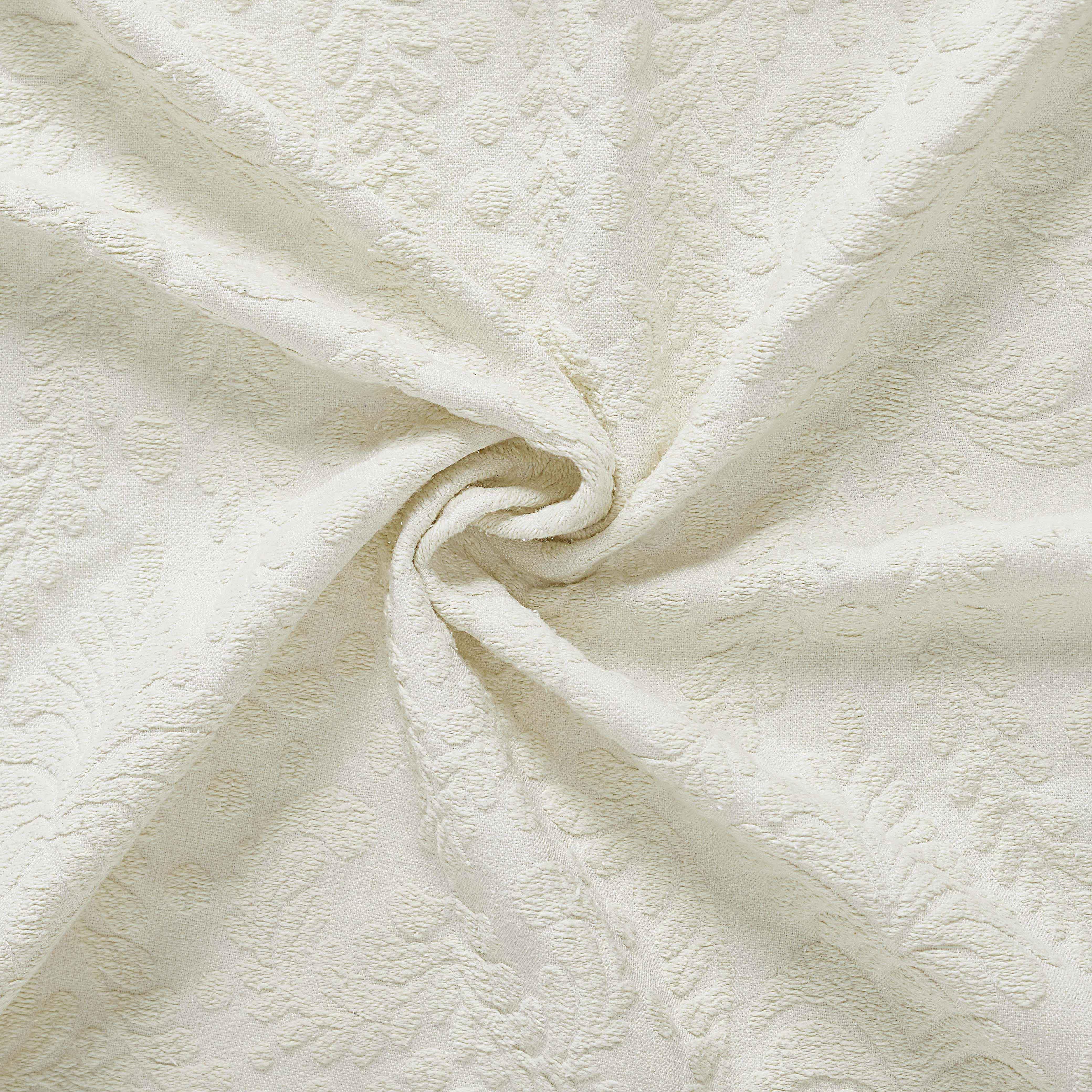 Aspen Cotton Blend Jacquard Floral Scalloped Edge Bedspread Set
