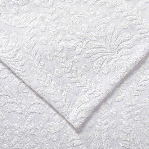 Lightweight Cotton Blend Bedspread Set 3-Piece Aspen Jacquard Floral Scalloped Edge