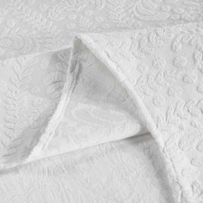 Aspen Cotton Blend Jacquard Floral Scalloped Edge Bedspread Set
