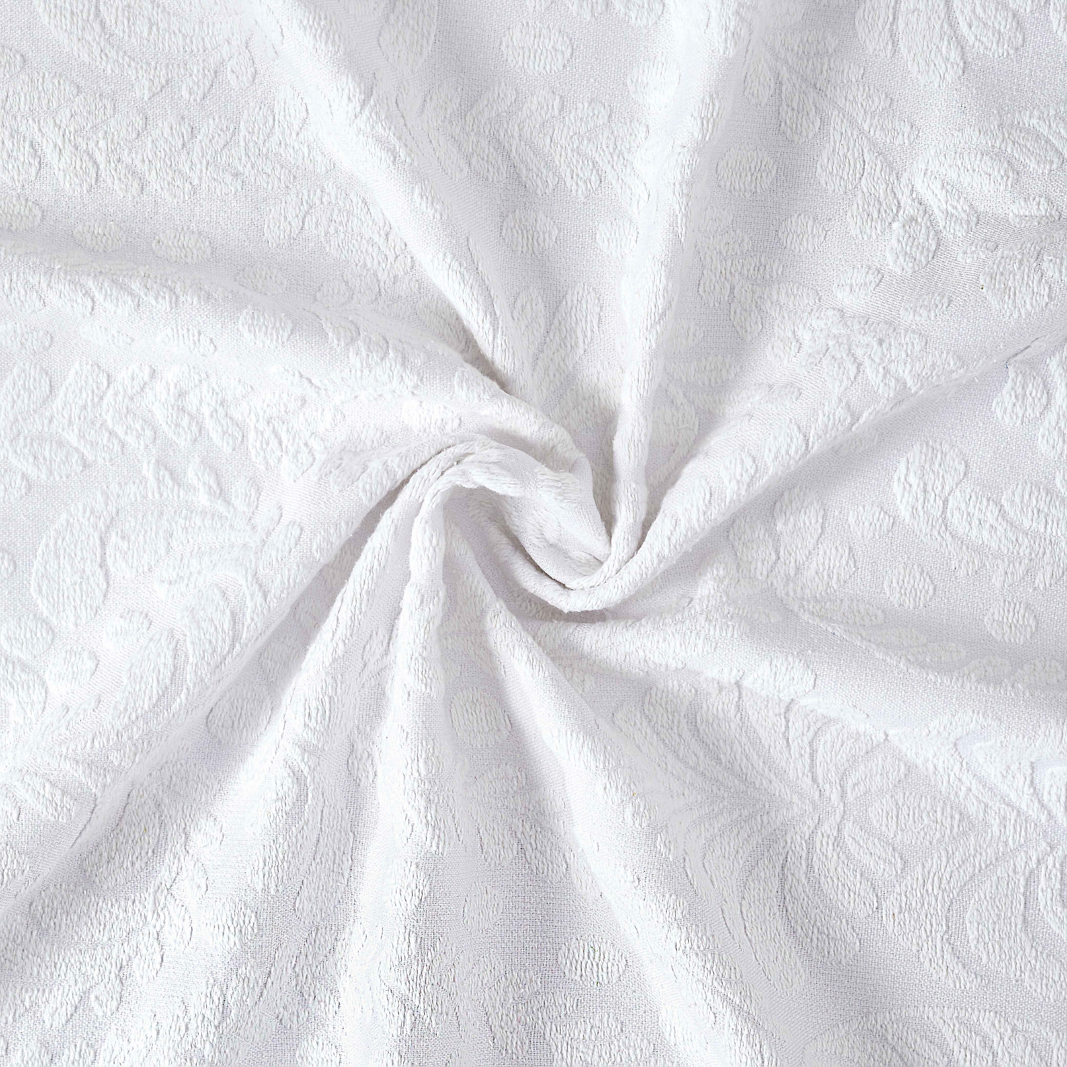 Aspen Cotton Blend Jacquard Floral Scalloped Edge Bedspread Set
