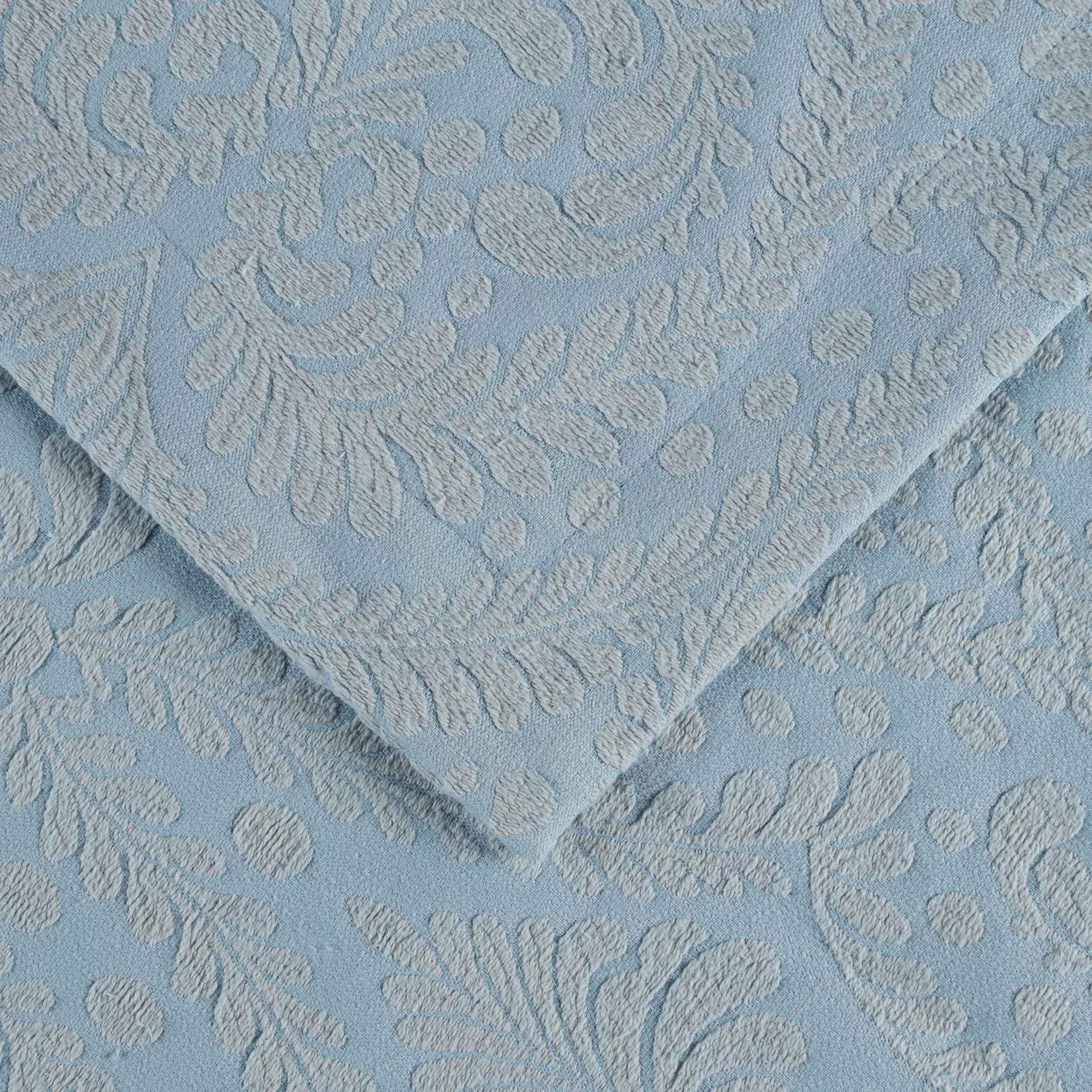 Aspen Cotton Blend Jacquard Floral Scalloped Edge Bedspread Set