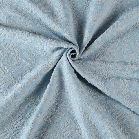 Lightweight Cotton Blend Bedspread Set 3-Piece Aspen Jacquard Floral Scalloped Edge
