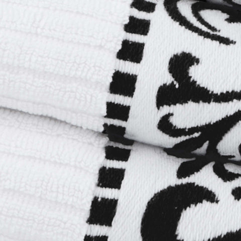 Cotton Terry Greek Key Bath Towel Set of 4