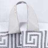 Cotton Terry Greek Key Bath Towel Set of 4