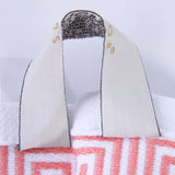 Cotton Terry Greek Key Bath Towel Set of 4