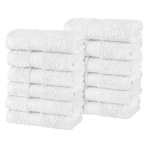 Atlas Cotton Absorbent Heavyweight Face Towel Washcloth Set of 12