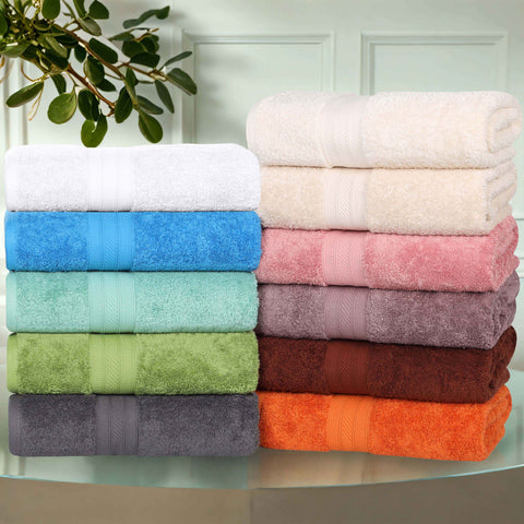 Atlas Cotton Plush Absorbent Heavyweight 12 Piece Assorted Towel Set