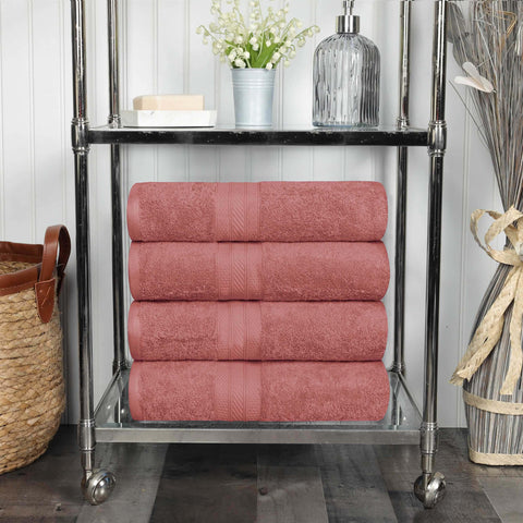 Cotton Plush Heavyweight Bath Towel Set of 4