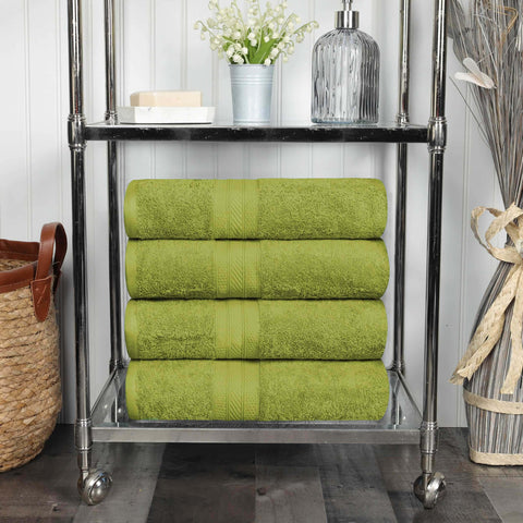 Cotton Plush Heavyweight Bath Towel Set of 4