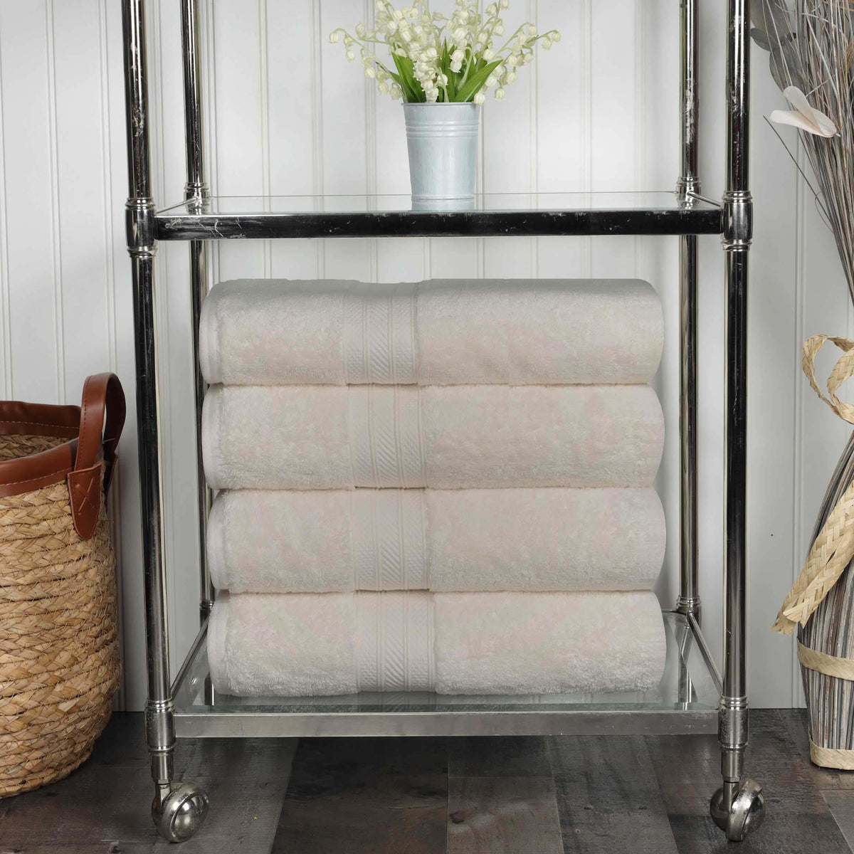 Cotton Plush Heavyweight Bath Towel Set of 4